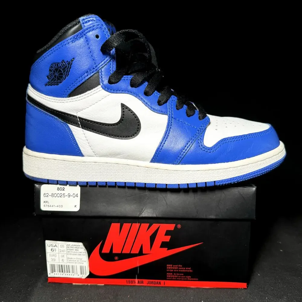 Size 6.5 - Nike Air Jordan 1 Retro High OG BG Game Royal 2018 Shoes